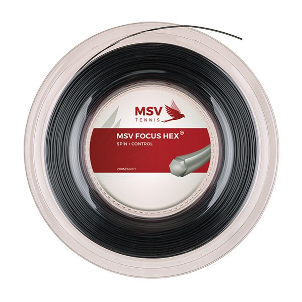 MSV Focus HEX® Tennissaite 200m 1,18mm schwarz